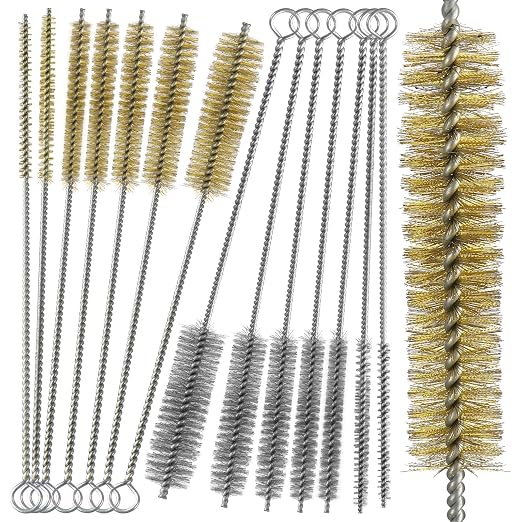 14pcs Brass Wire Brush Stainless Steel Wire Brushes Bottle Brush Set, Tube by Unknown