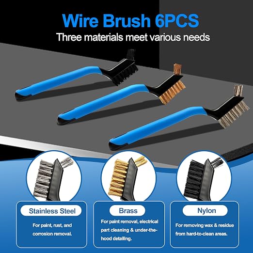 Mini Wire Brush Set 6Pcs - Image 4