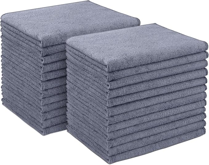 AIDEA Microfiber Cleaning Cloth 24 Pack, Microfiber Towels by AIDEAHOME