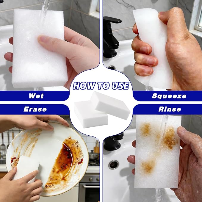 20 Pack Magic Cleaning Sponge Erasers, Non-Scratch Melamine Sponge Bulk - Image 5