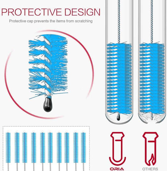 Long Straw Brush, Nylon Pipe Tube Cleaner 10-ihch X 2/5-inch Set of 10 - Image 2