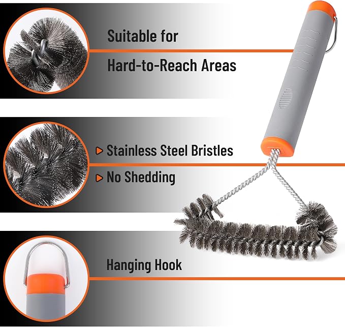 UNCO- 3-Sided Grill Brush - Image 3