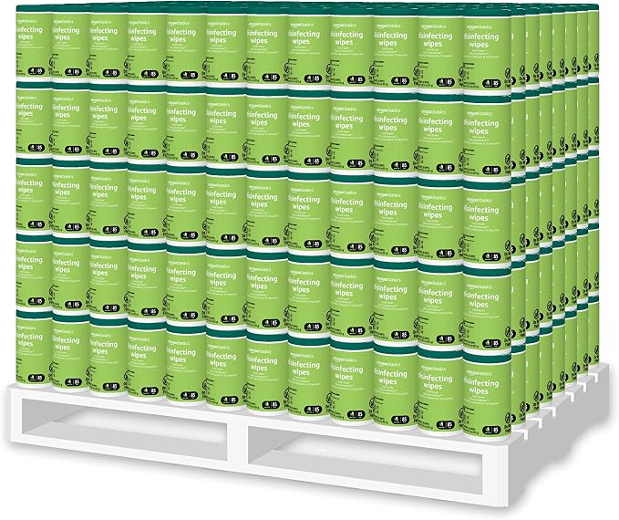 Amazon Basics Disinfecting Wipes, Fresh Scent, by AmazonBasics