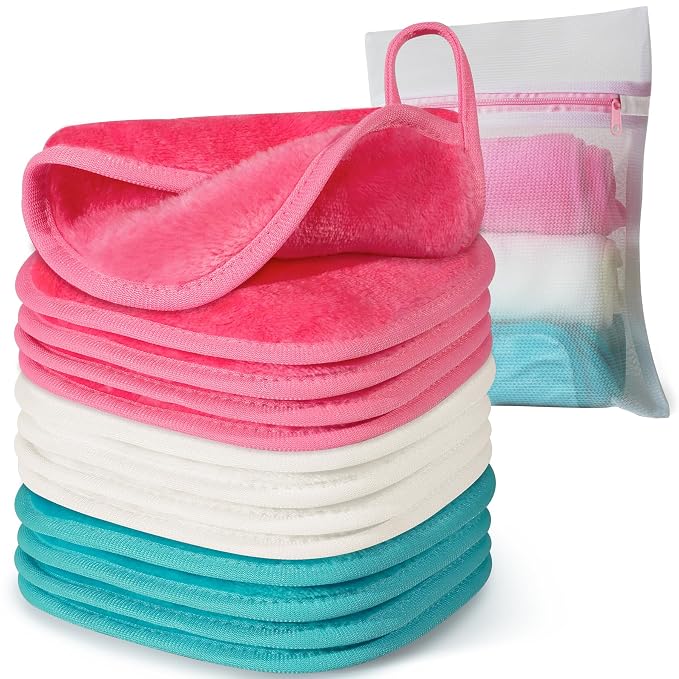Makeup Remover Cloth, Makeup Remover Pads Microfiber Face Washcloth by Natwag