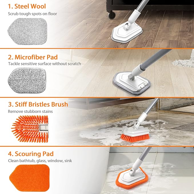 JEHONN 4-in-1 Tile Tub Scrubber - Image 2