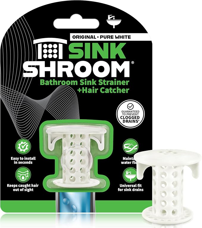 SinkShroom The Revolutionary Sink Drain Protector Hair Catcher/Strainer/Snare by TubShroom