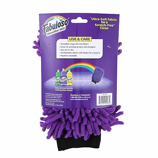 Fabuloso Microfiber Cleaning Mitt Glove, Lint-Free Scratch-Free Dusting and - Image 5