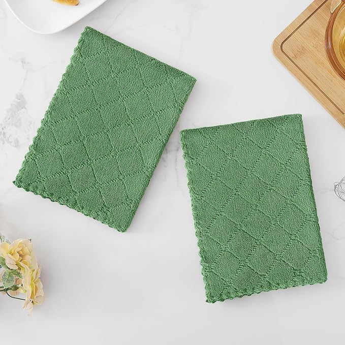 Homaxy 12 Pack Dish Towels for Kitchen, Super Soft and Absorbent Coral Velvet - Image 7