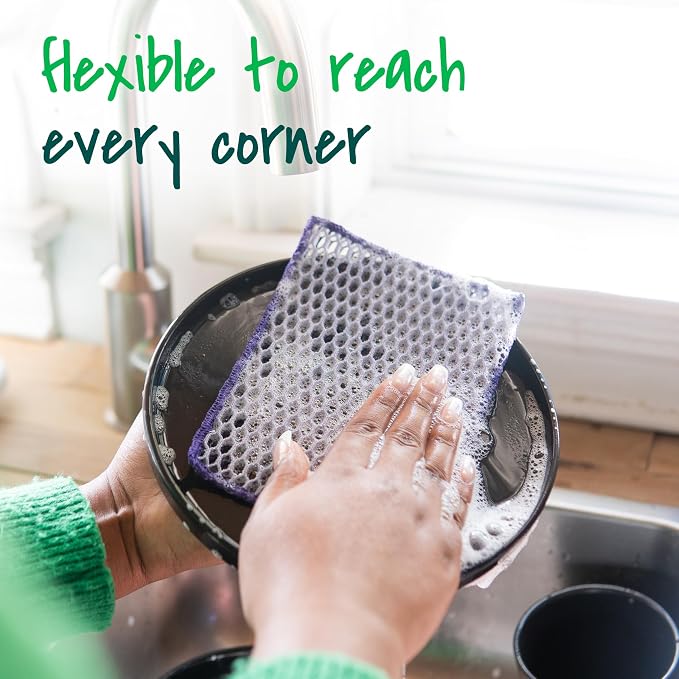 Scotch-Brite® Stay Clean Scrubbing Dish Cloths, Reusable and Long-Lasting Mesh - Image 8