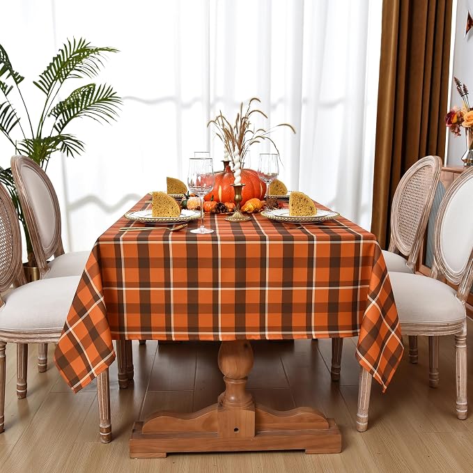 Waterproof Checkered Tablecloth Fabric - Image 3
