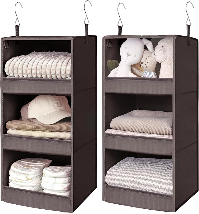 GRANNY SAYS 3 Shelf Hanging Closet Organizers and Storage, Collapsible Closet by GRANNYSAYS