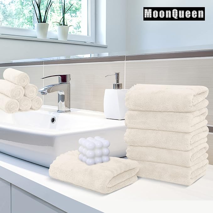 MOONQUEEN 6 Pack Premium Hand Towels - Image 2