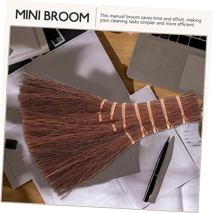 Cabilock Mini Hand Broom for Desk and Carpet Sweeper Short Broom Electric - Image 9