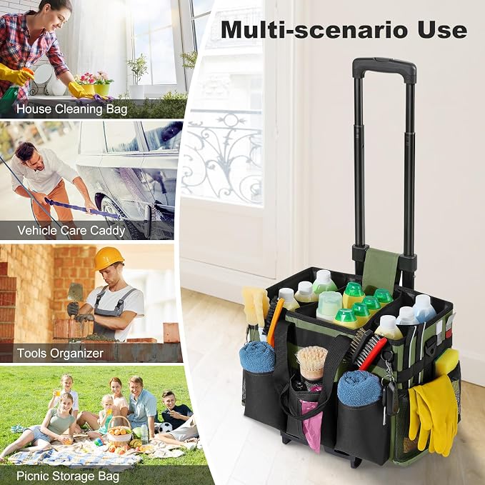 Housolution Rolling Cleaning Caddy Bag - Image 4