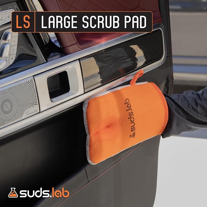 Suds Lab Oversized Scrub Pad – Heavy Duty Car Wash and Interior Cleaning Mitt - Image 5