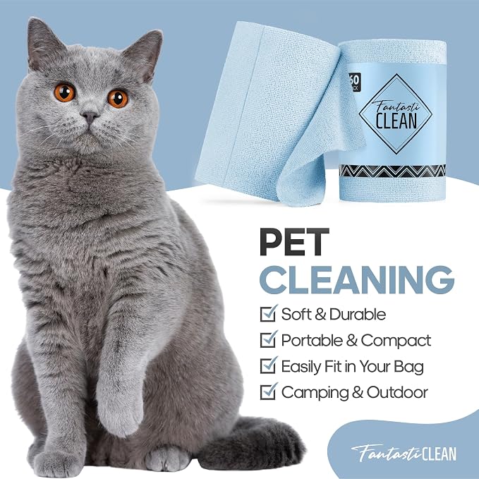 Fantasticlean Microfiber Cleaning Cloth Roll -60 Pack, Tear Away Paperless - Image 4