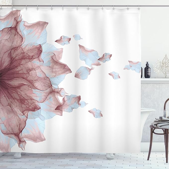 Ambesonne Flower Shower Curtain, Abstract Themed Modern Futuristic Image by Ambesonne