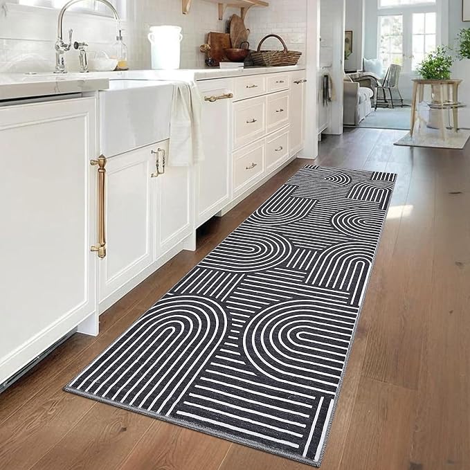 Modern Rug 2.5x8 Runners for Hallways, Abstract Kitchen Runner Rugs Non Slip - Image 9