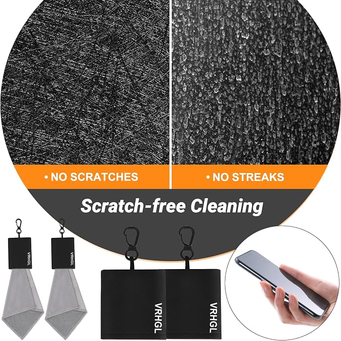 Portable Glasses Cloth Keychain, 2-Sided Glasses Cleaner & Polishing Cloths - Image 6
