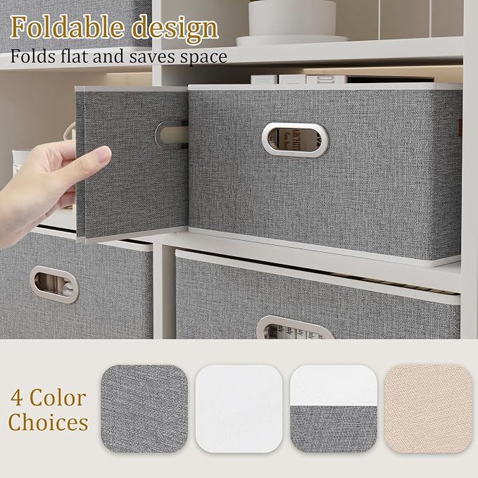 Yawinhe Fabric Storage Baskets, Foldable Closet Organizer - Image 7