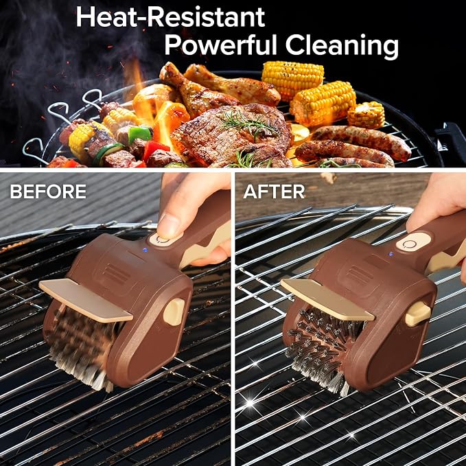 BBQ Grill Brush for Outdoor Grill, Cordless Electric Grill Cleaner, - Image 6