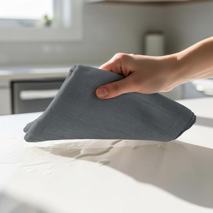 Utopia Kitchen Light Grey Flour Sack Towels 100% Cotton Tea Towels - Image 6