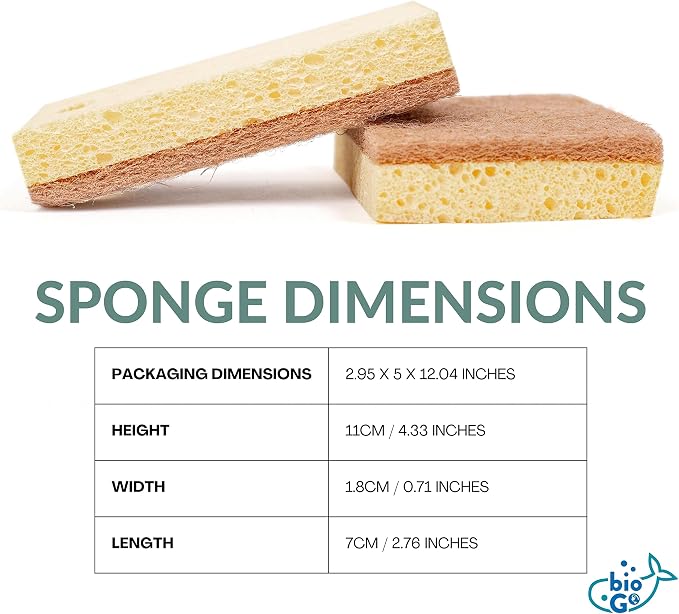 bioGo 24 Pack Biodegradable Kitchen Sponges - Image 6