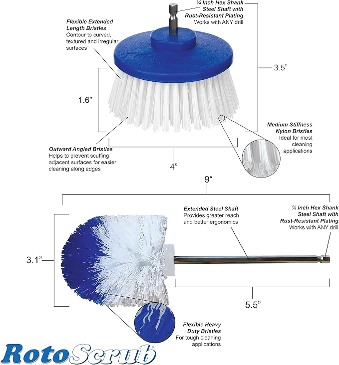 RotoScrub Drill-Powered Cleaning Brushes - Image 5