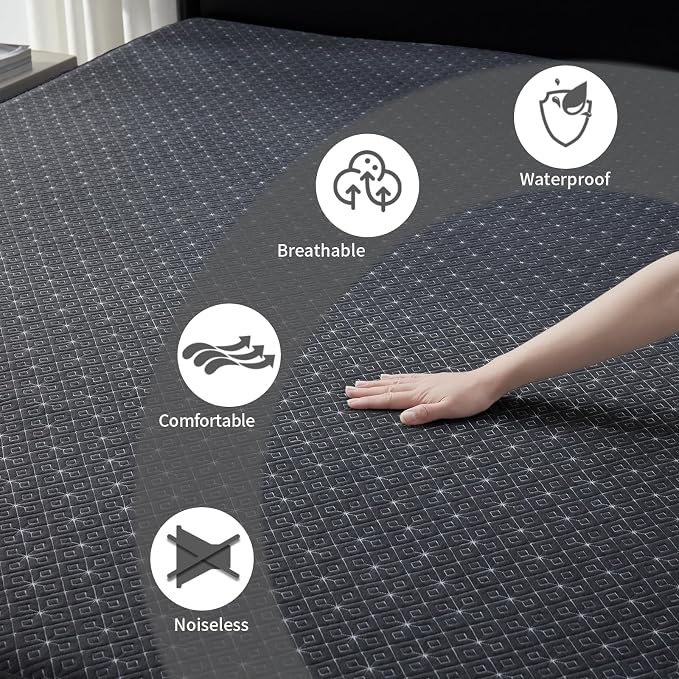 BEDLORE Waterproof Twin XL Mattress Protector, Noiseless Mattress Cover - Image 2