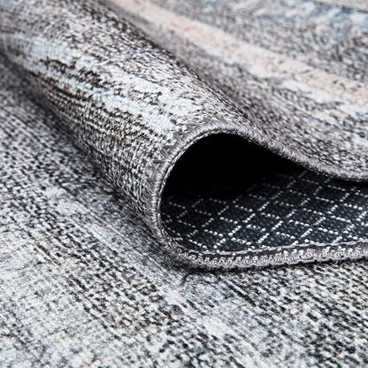Bloom Rugs Washable Non-Slip 10x14 Rug - Gray/Blue/Blush Modern Abstract Area Rug for Living Room, Bedroom, Dining Room, and Kitchen - Exact Size: 10' x 14'