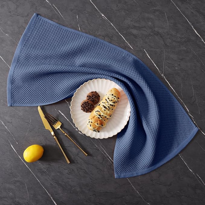 Homaxy 100% Cotton Kitchen Towels and Dishcloths Set, 12 x 12 Inches and 13 x - Image 9