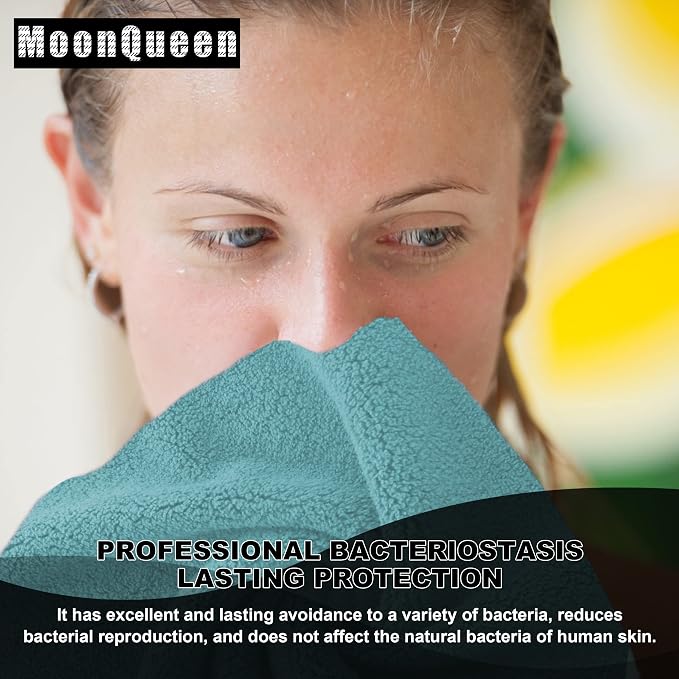 MOONQUEEN Microfiber Facial Cloths Fast Drying Washcloth 12 Pack - Image 5