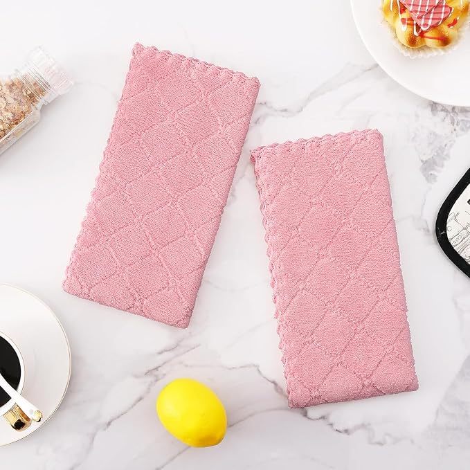 Homaxy 12 Pack Dish Towels for Kitchen, Super Soft and Absorbent Coral Velvet - Image 6