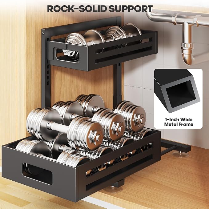 1 Pack Under Sink Organizer, Pull Out Cabinet Organizer - Image 3