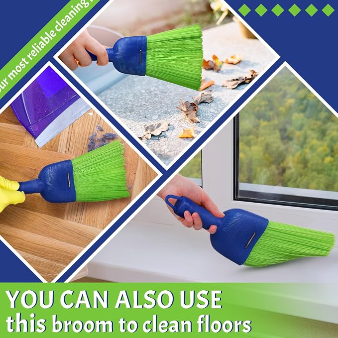 Domensi 1 Pcs Whisk Broom Poly Fiber Handheld Brush Hand Brush Outdoor Car Broom - Image 5
