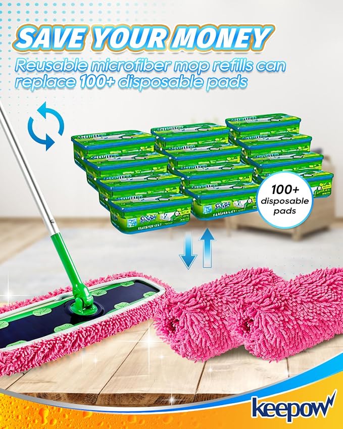Reusable Microfiber Mop Pads for Swiffer - Image 8