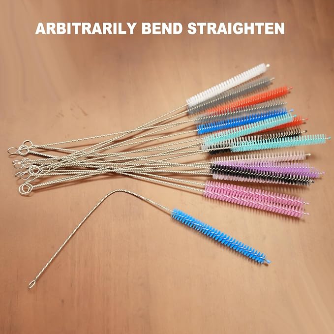 Milk Foamer Hose Brush, Long Thin Nylon Tube Cleaning Brushes Ideal - Image 6