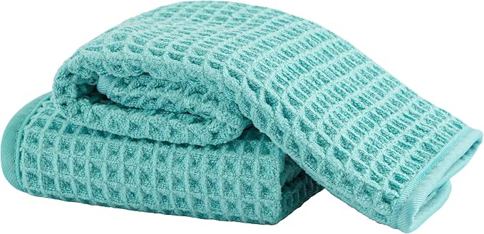 Microfiber Waffle Face Towels, 2 Pieces, Fast Drying, Lint Free by Unknown