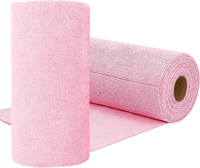 Microfiber Cleaning Cloth Roll, 75 Pack Reusable Tear Away Microfiber Towels by Niurewan