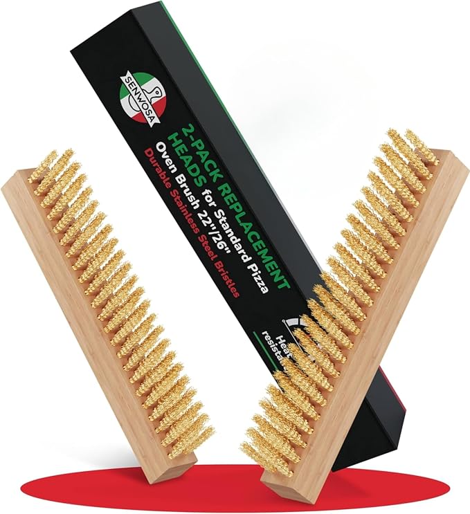 Pizza Oven Brush Head Replacement Set by Senwosa