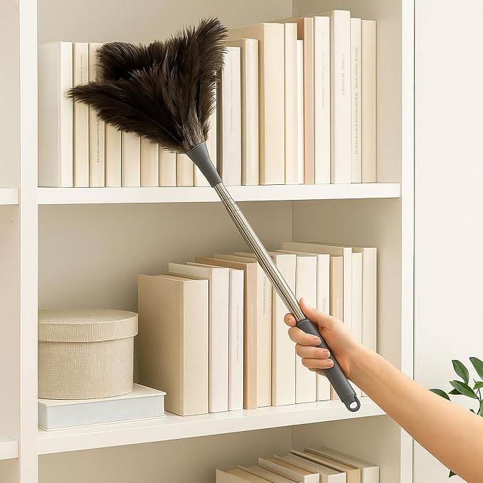 Extendable Ostrich Feather Duster – 51" Long Reach Telescopic Handle Cleaning - Image 5