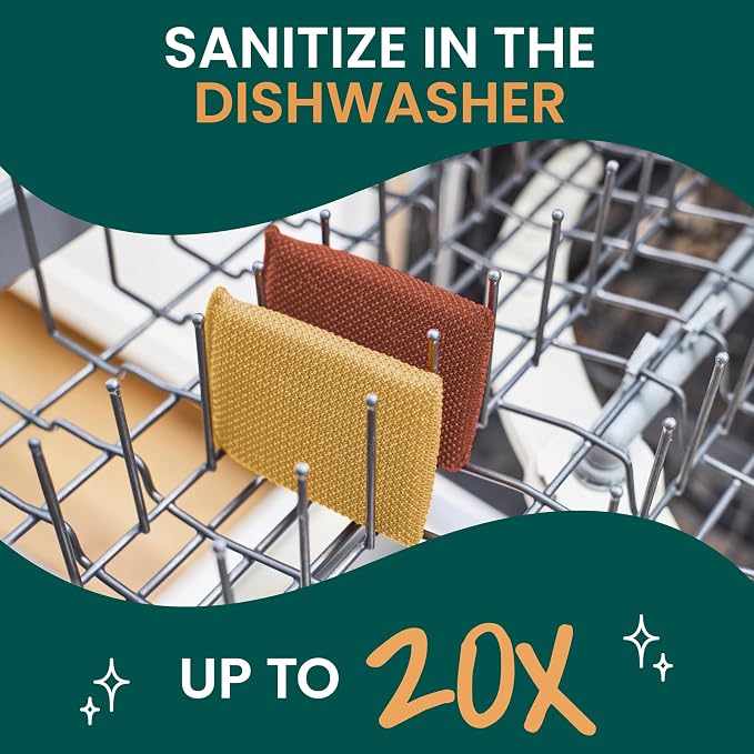 Scotch-Brite Harvest Dobie Scrubbing Pads, Non-Scratch Kitchen Sponge - Image 6