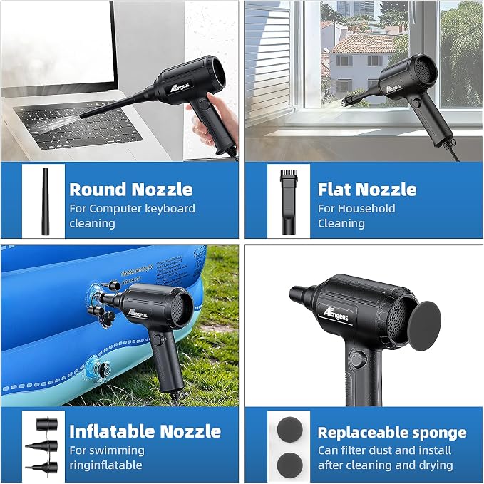 ATEngeus Air Duster, Stepless Speed Electric Air Duster, Keyboard Cleaner - Image 5