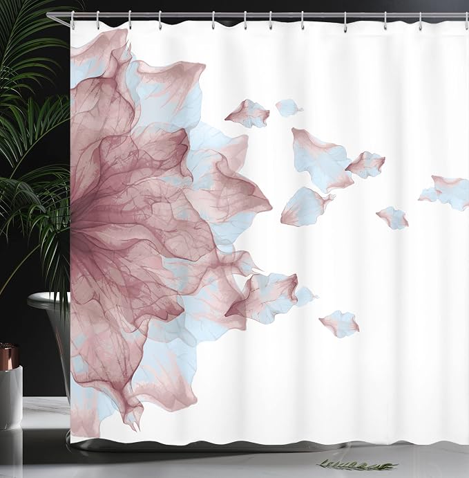 Ambesonne Flower Shower Curtain, Abstract Themed Modern Futuristic Image - Image 3