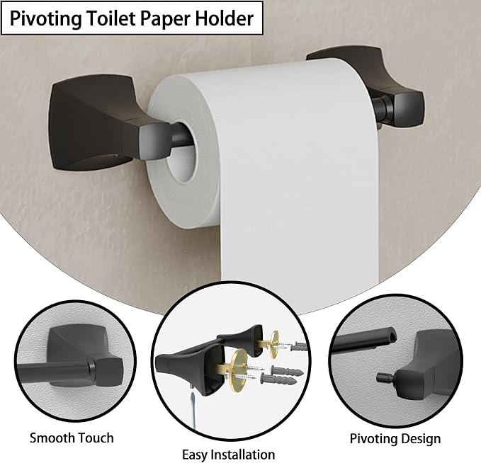 4 Pieces Bathroom Hardware Accessories Set Towel Bar Towel Holder Robe Hook - Image 4