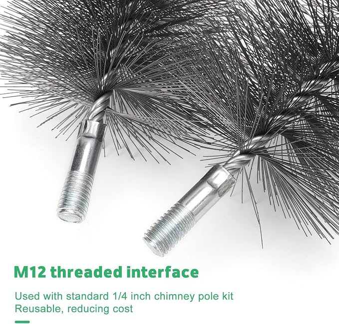 4" Chimney Steel Cleaning Brush - Image 5