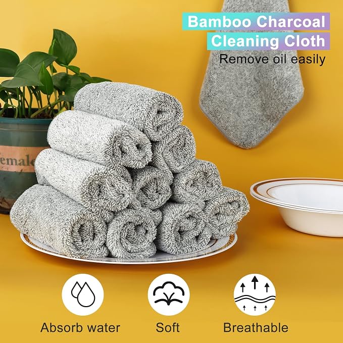 HAOBAOBEI Kitchen Cloth Dish Towels, Premium Dishcloths, Super Absorbent - Image 3