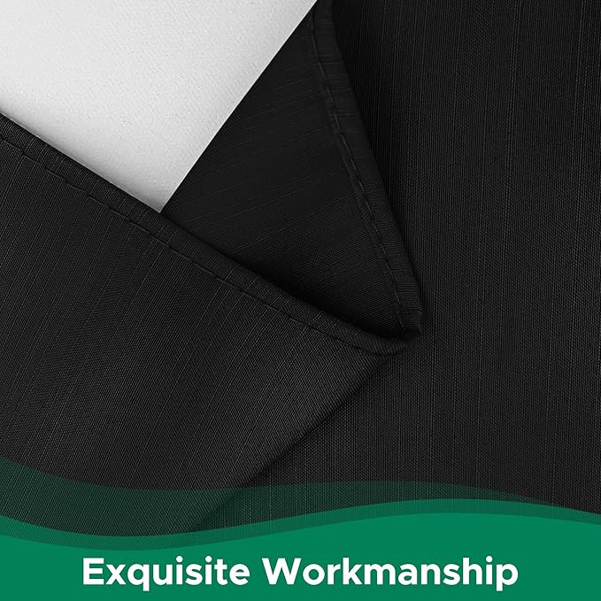 Biscaynebay Wrap Around Bed Skirts for Full & Full XL Beds 19" Long Drop, Black Adjustable Elastic Dust Ruffles Easy Fit Wrinkle & Fade Resistant Silky Luxurious Fabric Solid Machine Washable