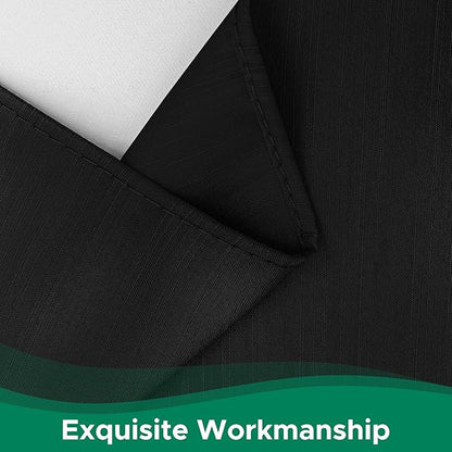 Biscaynebay Wrap Around Bed Skirts for King & Cal King Beds 17" Long Drop, Black Adjustable Elastic Dust Ruffles Easy Fit Wrinkle & Fade Resistant Silky Luxurious Fabric Solid Machine Washable