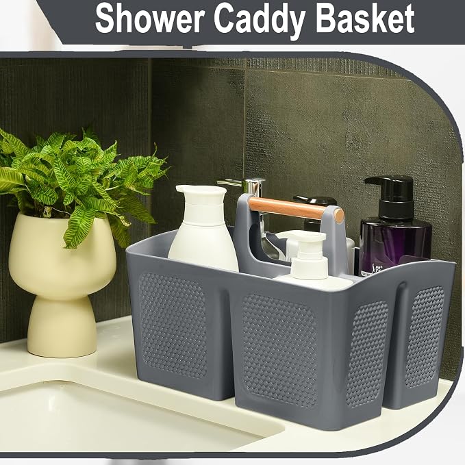 Haundry Plastic Gray Shower Caddy Basket - Image 5